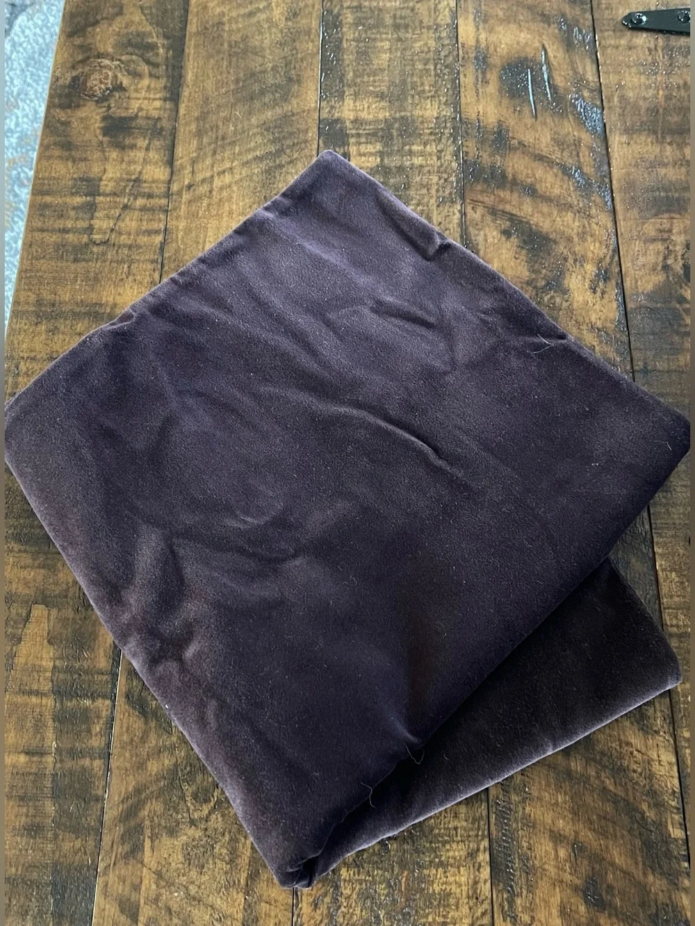 NWOT Quince Classic Cotton Velvet Pillow Cover, 20 X 20 (Espresso)